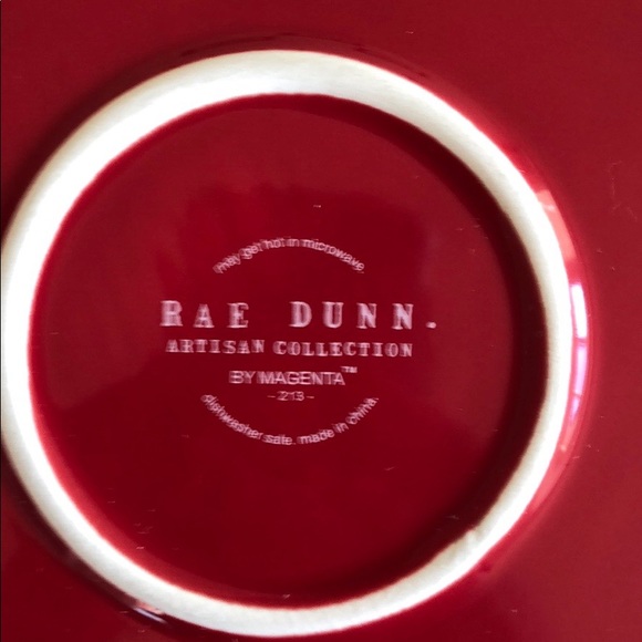 Rae Dunn Joy Holiday Christmas Red Dinner Plate - Picture 6 of 7